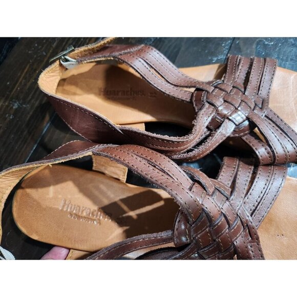 EUC Huraches by BearPaw Agate Brown Leather Sandals/Sz. 11 - Picture 8 of 8